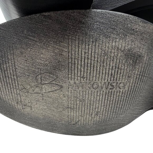 B. Makowsky Womens Black Suede Knee High Western Boots Chain Detail Goth 9M *** - Picture 9 of 9